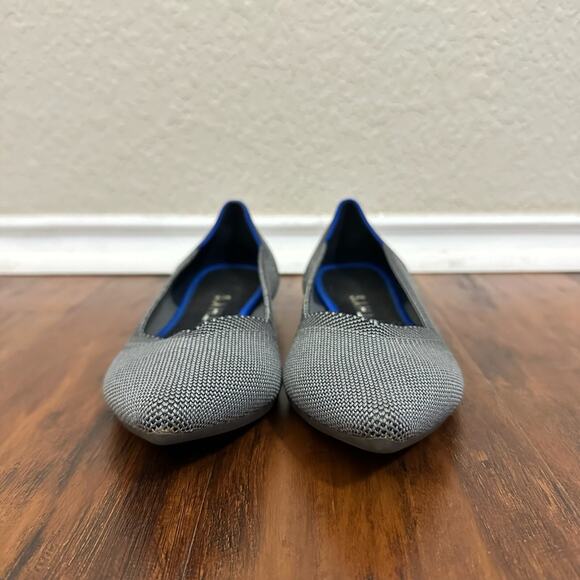 ROTHY'S The Point Birdseye Ballet Flats Gray Slip On Lightweight - Picture 3 of 10